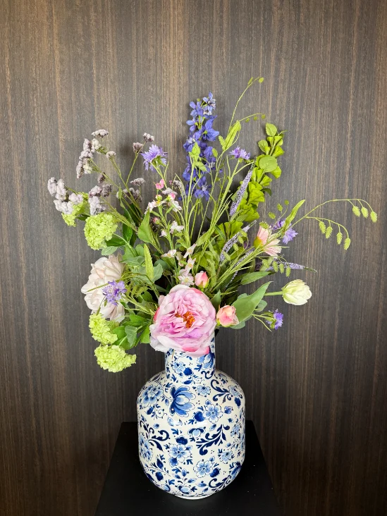 Zijdenbloemen boeket Blue