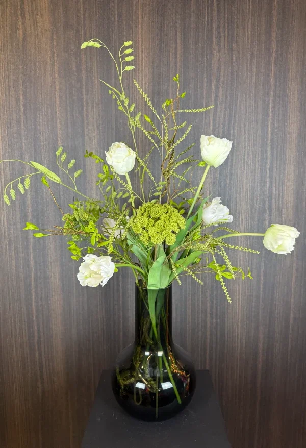 wit zijdenbloemen boeket